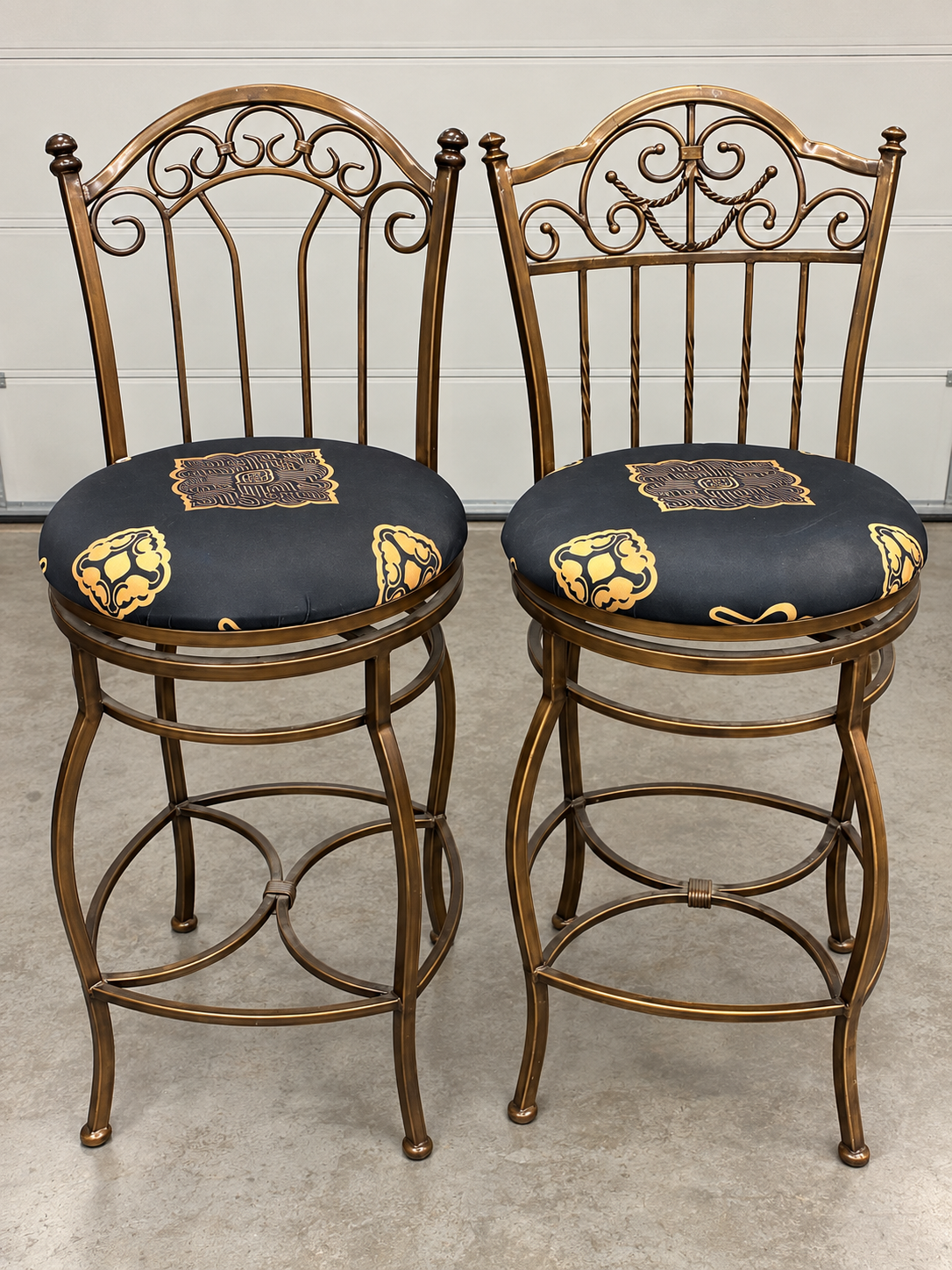 Decorative Swivel Bar Stools – Set of 2